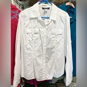 Bianca Nygård White Snap-Front Shirt